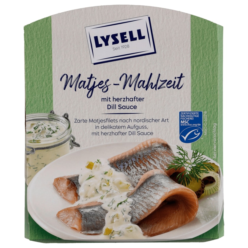 Lysell Matjesmahlzeit mit herzhafter Dill-Sauce 200g